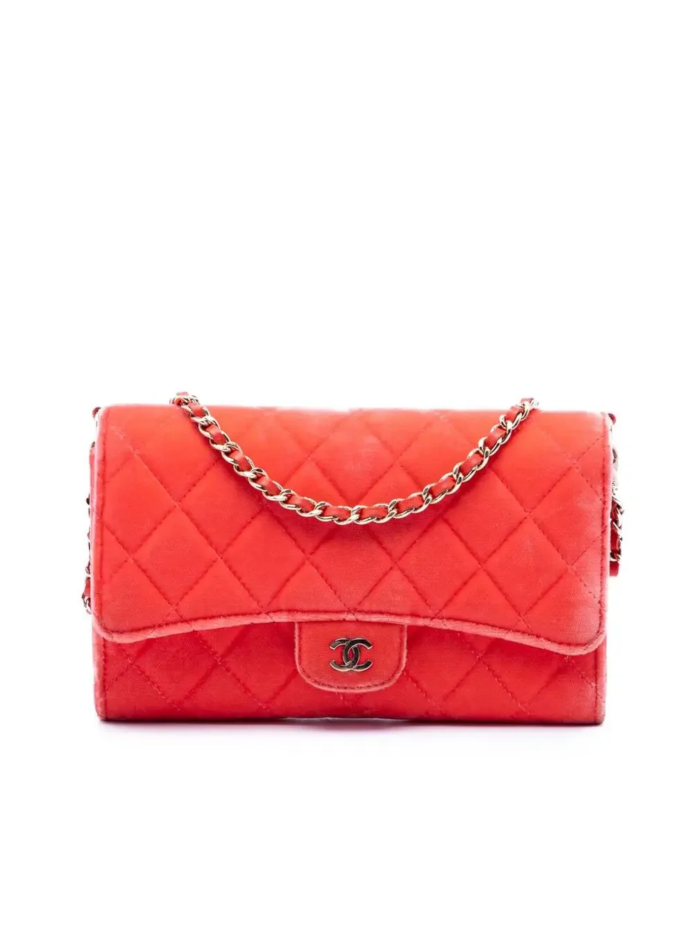 Chanel Cc Quilted Velvet Single Flap #321465C13B